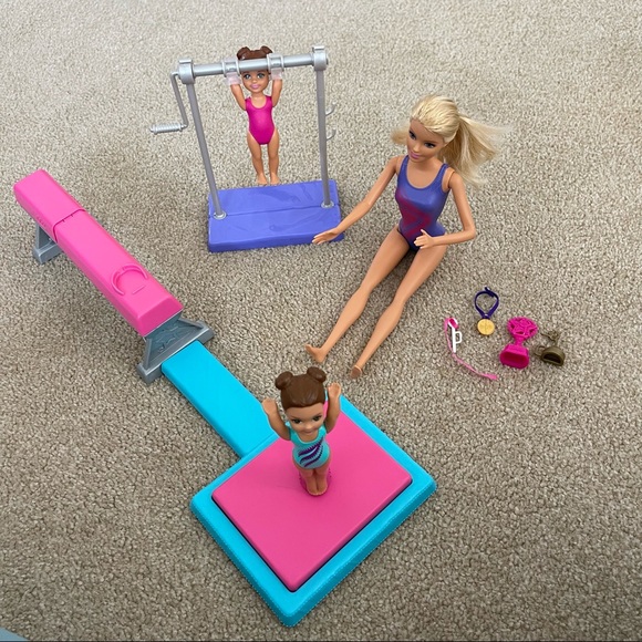 Barbie Toys Barbie Gymnastics Doll Lot Bars And Balance Beam Poshmark
